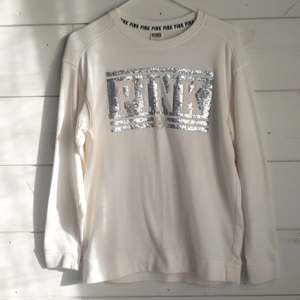 PINK VICTORIA SECRET BLING SWEATSHIRT